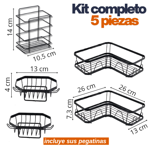 Organizador de baño 5 PIEZAS