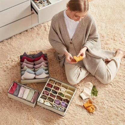 Set de 4 piezas organizador de ropa interior