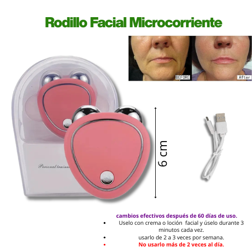 Rodillo facial microcorrientes