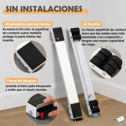 Base Ajustable con Ruedas