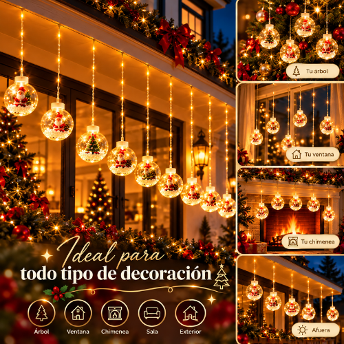 Esferas navideñas con luz led