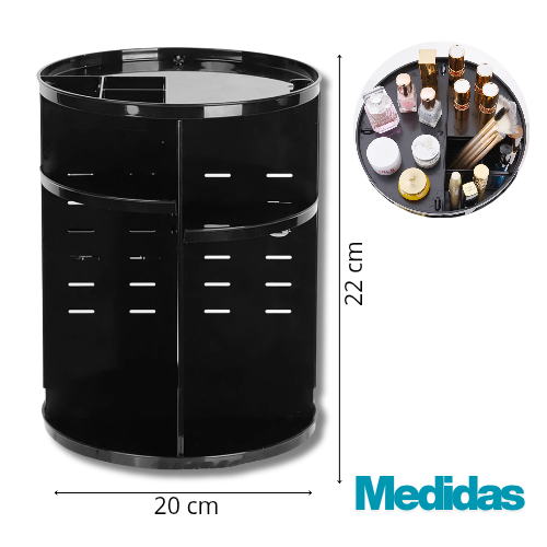 Organizador de maquillaje giratorio 360 °