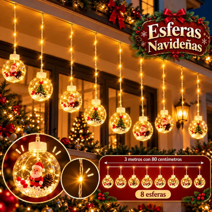 Esferas navideñas con luz led