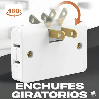 Enchufe giratorio 3 en 1