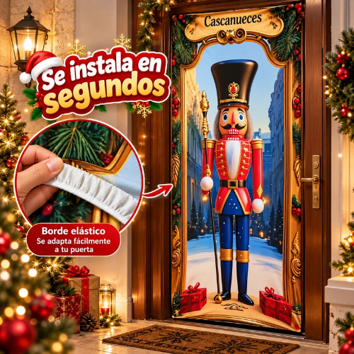 Forro de puerta navideño