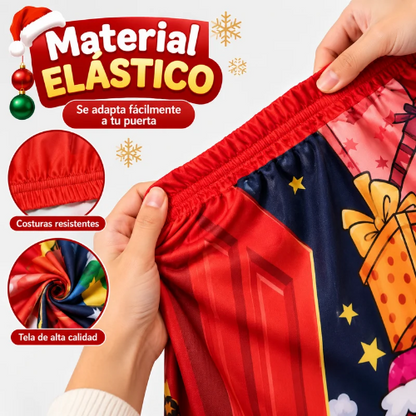 Forro de puerta navideño