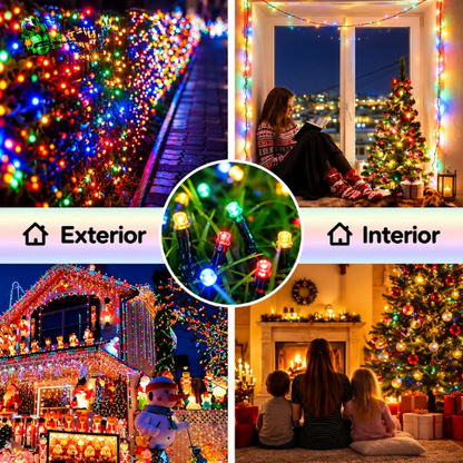 Luces navideñas con panel solar