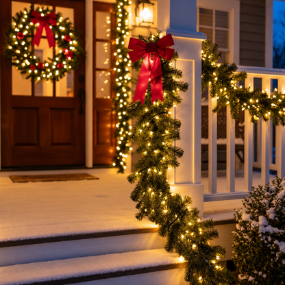Luces navideñas con panel solar