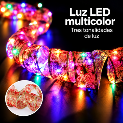 CINTAS  NAVIDEÑAS CON LUZ LED