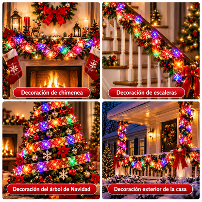 CINTAS  NAVIDEÑAS CON LUZ LED