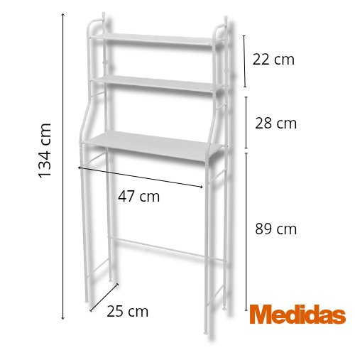 Estante organizador de baño