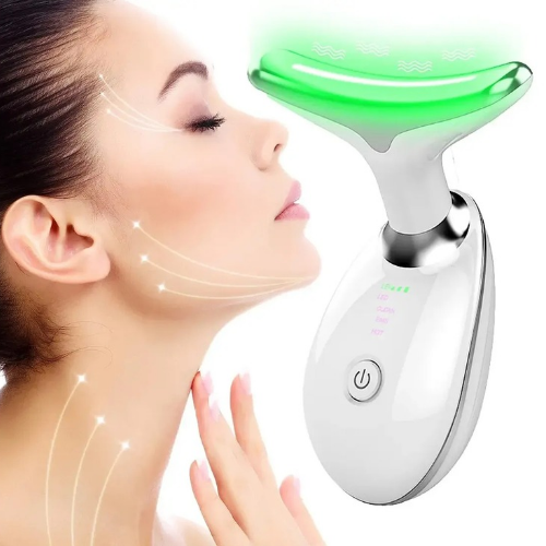 Masajeador facial recargable con luz led