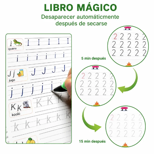 Kit de cuadernos mágicos de caligrafía