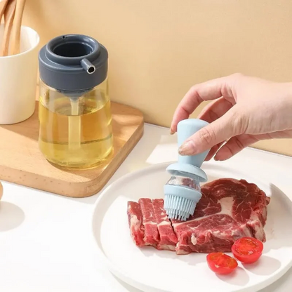 Dispensador de aceite con brocha