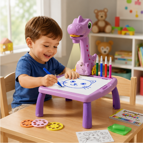 Mesa proyector de dibujo infantil - Diseño Dinosaurio