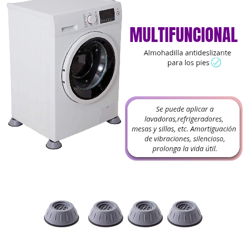 PACK 4 SOPORTES ANTIVIBRACIÓN